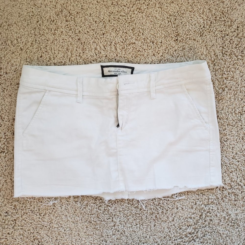 Abercrombie & Fitch white jean skirt